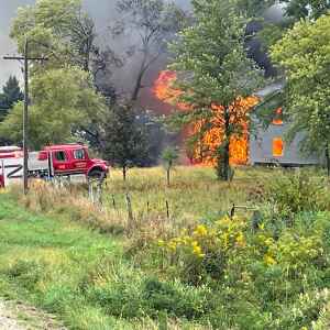 No one injured after brush burn engulfs rural Coggon house