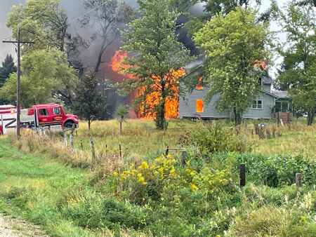 No one injured after brush burn engulfs rural Coggon house