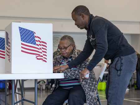 Photos: Voting is underway at Linn County’s Harris Building