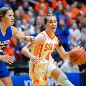 Girls’ state basketball photos: Solon vs. Sioux Center in 3A semifinals