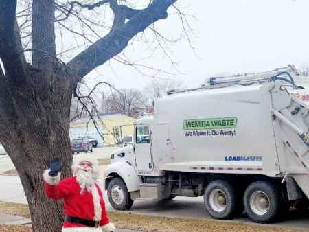 Santa provides gifts and sanitation services
