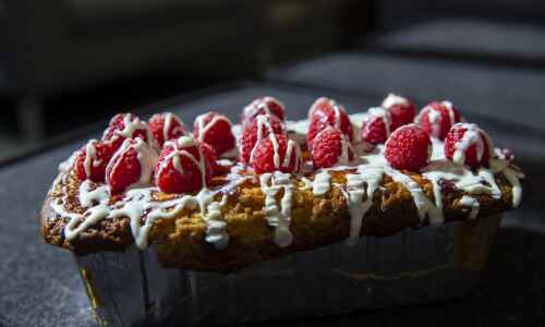 Try to resist this raspberry cheesecake poundcake