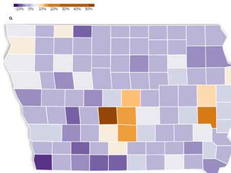 Interactive map: Which Iowa counties gained, lost in 2020 census?