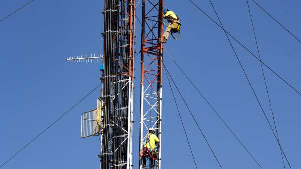 Photos: Weather radio transmitter repairs underway