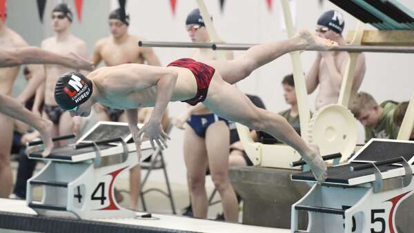 Linn-Mar freshman Hudson Huberg quickly becoming one of state’s top swimmers