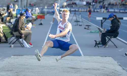 Rested and not rusty, Jesup’s Jack Miller takes Drake long jump crown