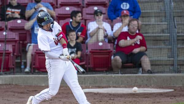 A hit (by pitch) lifts Kernels in Game 2