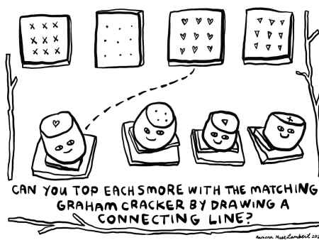 Print and color: S’mores matching game