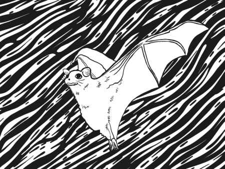 Print & color: A beaming bat
