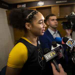 Photos: Iowa and Colorado media day in Albany ahead of Sweet 16 game